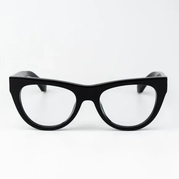 NEW Off-White STYLE 4 AF 11000 Black Blue Block Unisex Cat Eye Eyeglasses